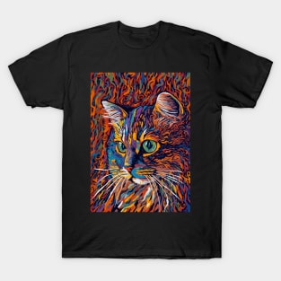 Abstract colorful cat T-Shirt